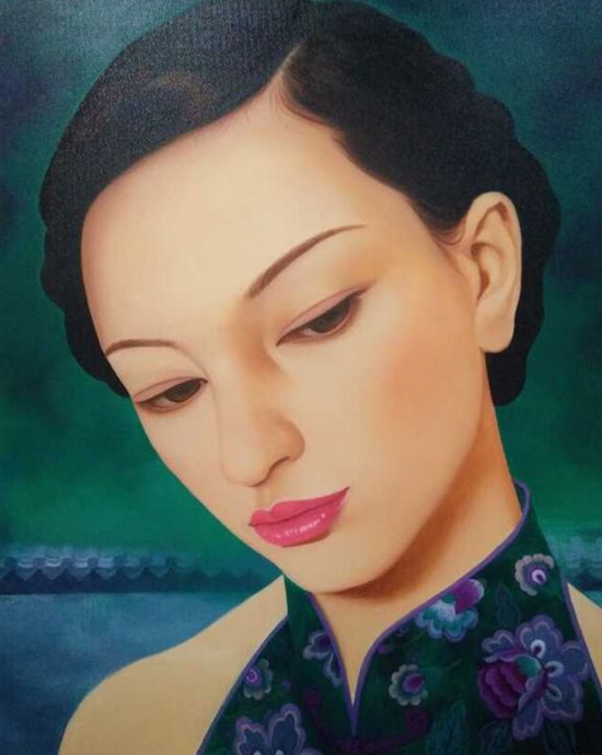 贺文斌  中国媚娘 拽 200x150cm  2017