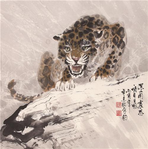 《雪原啸风》 68×68cm 1986年